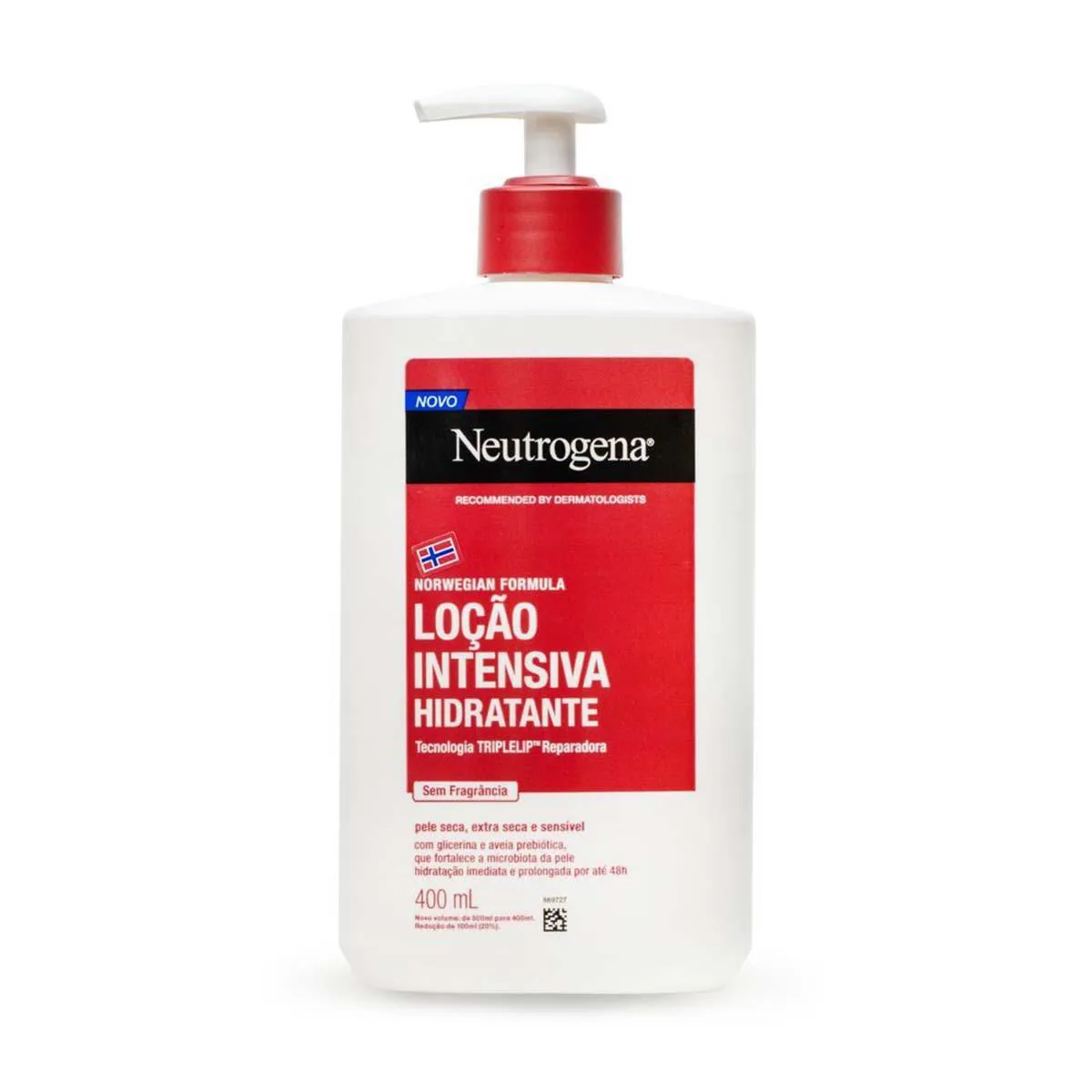 Hidratante Corporal Neutrogena Norwegian Formula Loção Intensiva sem Fragrância 400ml