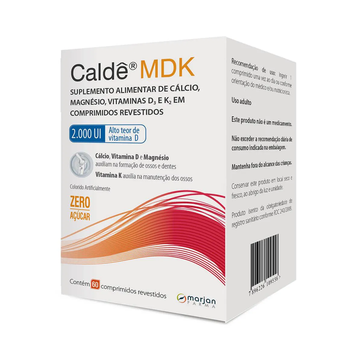 Cálcio Caldê MDK 2000UI 60 comprimidos
