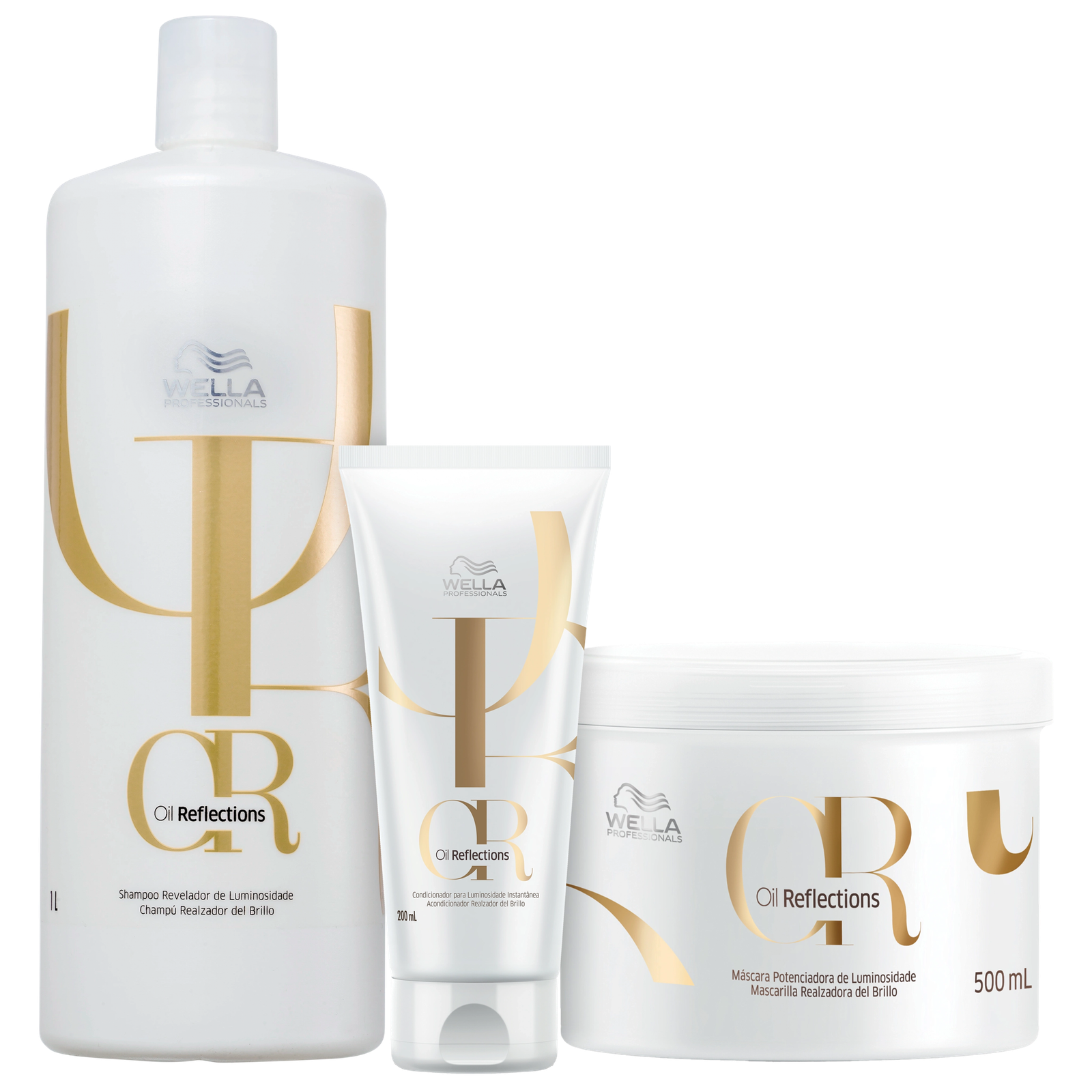Kit Wella Professionals Oil Reflections Tripla Ação (3 Produtos)