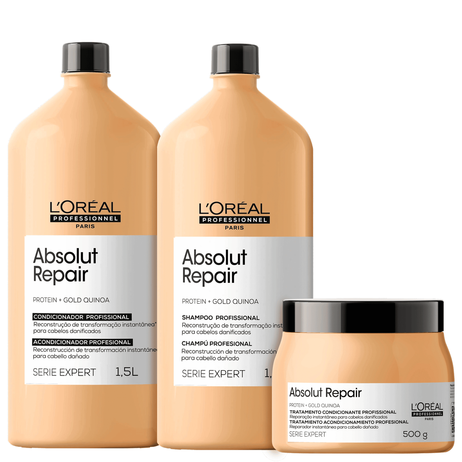 Kit L’Oréal Professionnel Serie Expert Absolut Repair Gold Quinoa + Protein Salon Trio (3 Produtos)