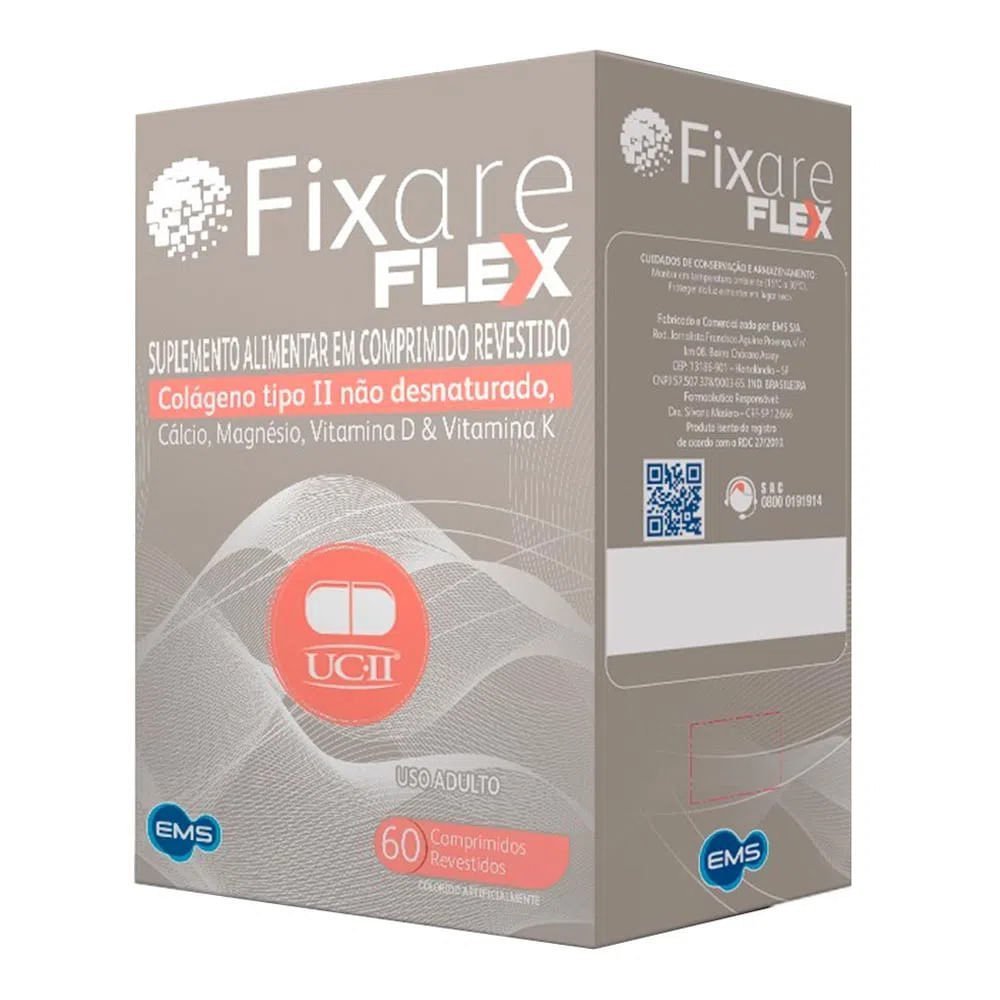 Suplemento alimentar Fixare Flex 60 comprimidos revestidos
